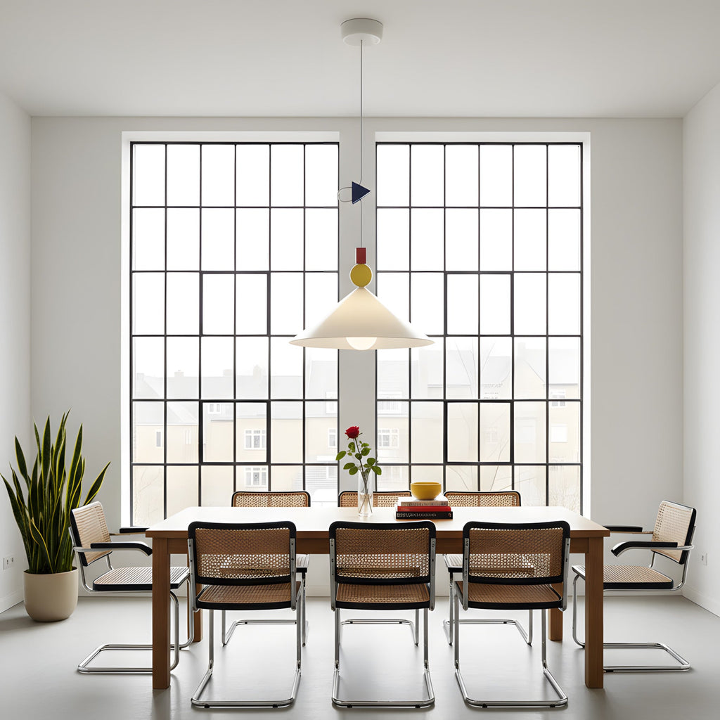 Geometric Playful Pendant Lamp, Primary Colors