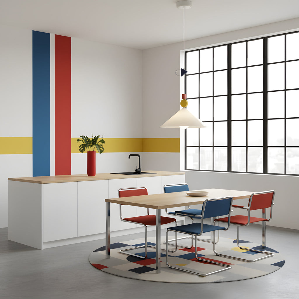 Geometric Playful Pendant Lamp, Primary Colors