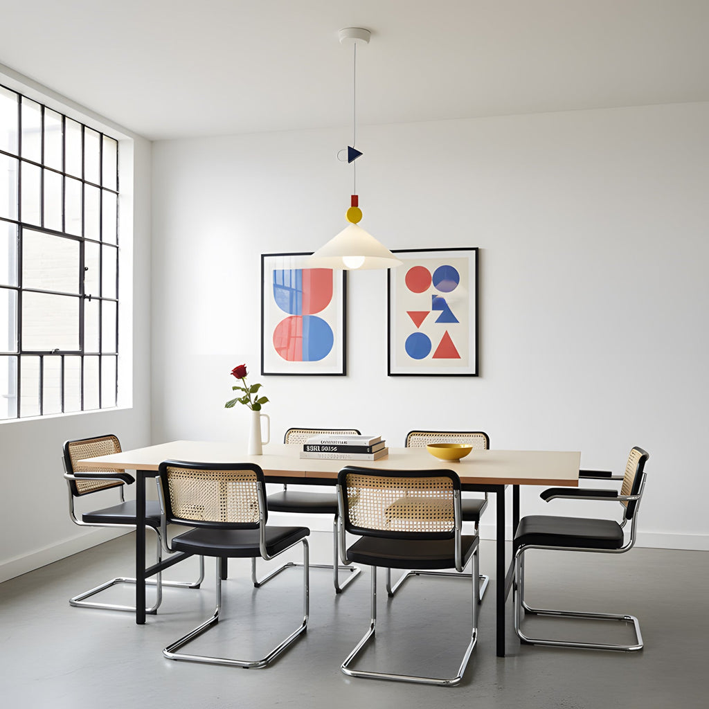 Geometric Playful Pendant Lamp, Primary Colors