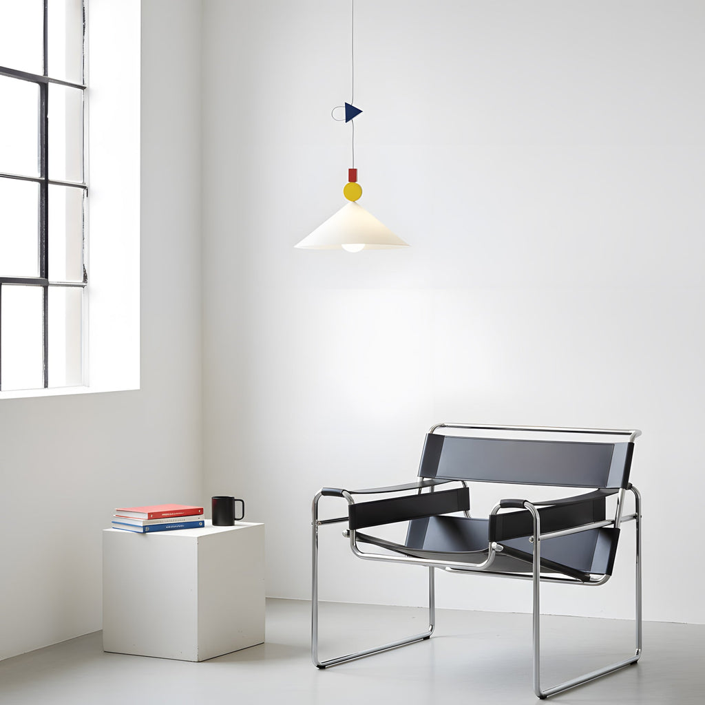 Geometric Playful Pendant Lamp, Primary Colors