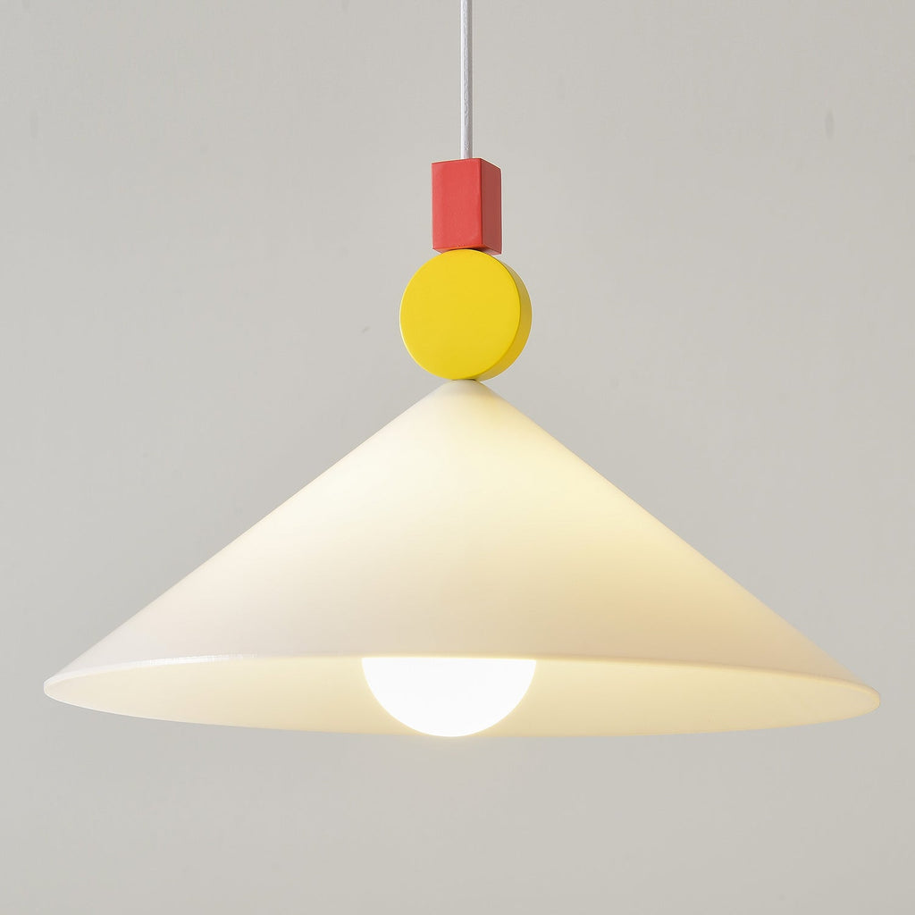 Geometric Playful Pendant Lamp, Primary Colors