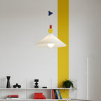 Geometric Playful Pendant Lamp, Primary Colors