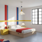 Geometric Playful Pendant Lamp, Primary Colors