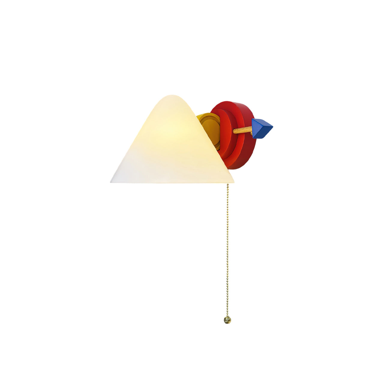 Playful Conical Wall Lamp with Pull-Cord Switch