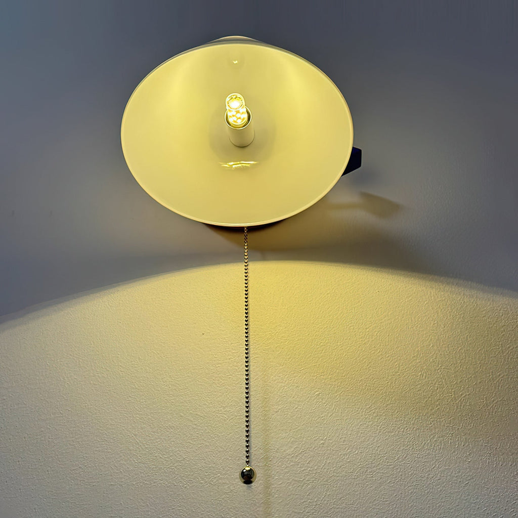 Playful Conical Wall Lamp with Pull-Cord Switch
