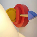 Playful Conical Wall Lamp with Pull-Cord Switch