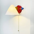 Playful Conical Wall Lamp with Pull-Cord Switch