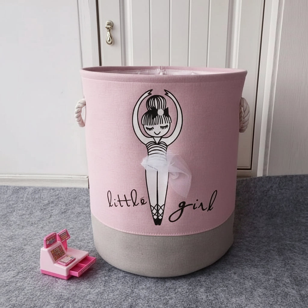 Storage Basket Foldable Canvas Organizer with Carry Handles