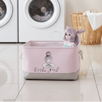 Storage Basket Foldable Canvas Organizer with Carry Handles