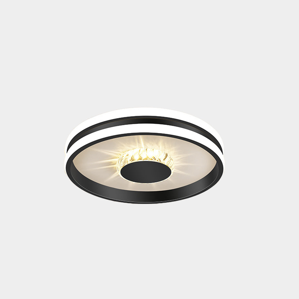 StrahlAurora: Crystal Ceiling Light LED Gold – Elegant & Decorative for Hallways & Living Areas