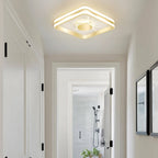 StrahlAurora: Crystal Ceiling Light LED Gold – Elegant & Decorative for Hallways & Living Areas