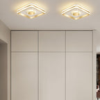 StrahlAurora: Crystal Ceiling Light LED Gold – Elegant & Decorative for Hallways & Living Areas