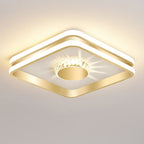StrahlAurora: Crystal Ceiling Light LED Gold – Elegant & Decorative for Hallways & Living Areas