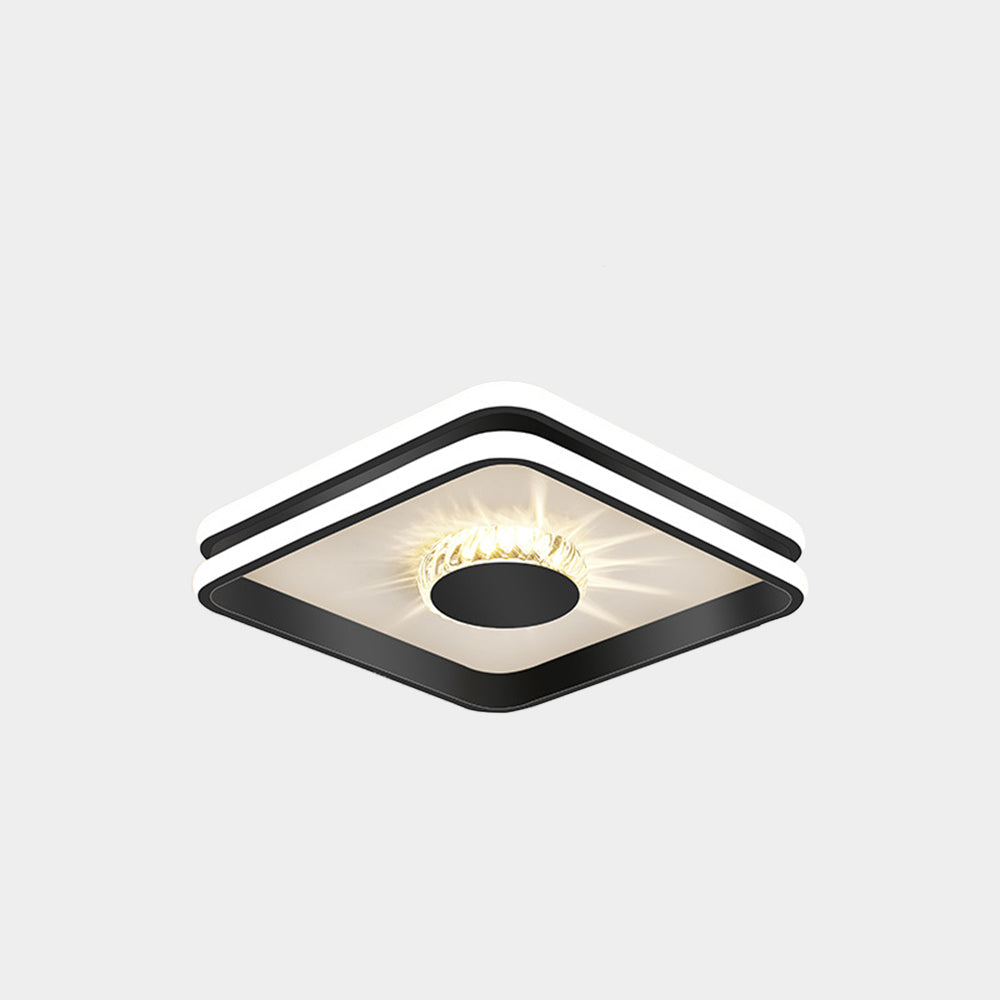 StrahlAurora: Crystal Ceiling Light LED Gold – Elegant & Decorative for Hallways & Living Areas