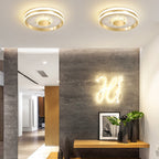 StrahlAurora: Crystal Ceiling Light LED Gold – Elegant & Decorative for Hallways & Living Areas