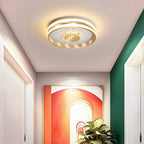 StrahlAurora: Crystal Ceiling Light LED Gold – Elegant & Decorative for Hallways & Living Areas