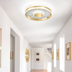 StrahlAurora: Crystal Ceiling Light LED Gold – Elegant & Decorative for Hallways & Living Areas