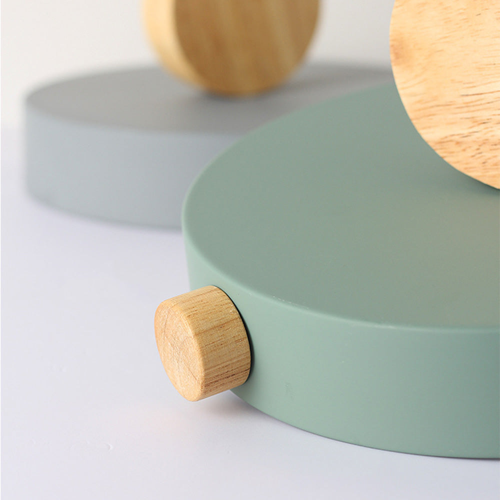 StrahlBunt: Modern Wooden Pendant Light LED Colorful – Stylish & Functional for Living Room & Dining Area