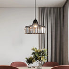 StrahlÉbène: Modern Crystal Pendant Light Black – Decorative & Energy Efficient for Living Room & Dining Room