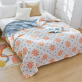 RadiantJoy: Cotton Blankets in Abstract Pattern with Reversible Function & Year-Round Lightness – for Sofa & Bed