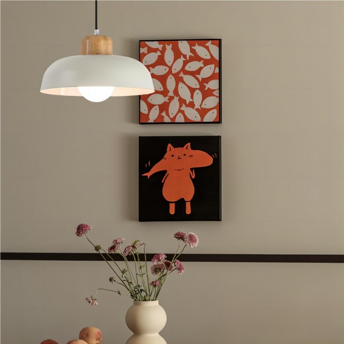 StrahlHolz: Creative Pendant Light Wood Scandinavian – Decorative & Timeless for Dining Room & Living Room