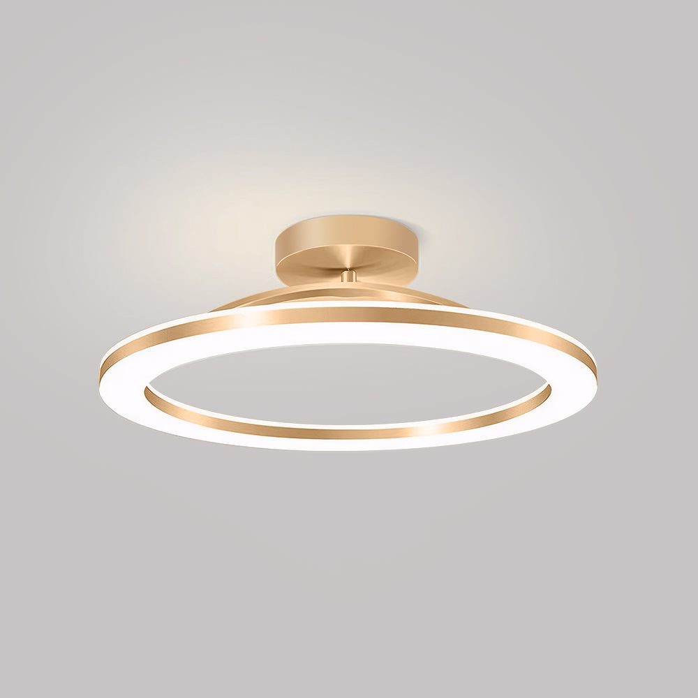StrahlMetall: Modern Gold LED Ceiling Light – Decorative & Durable for Hallway, Dining Room & Living Room