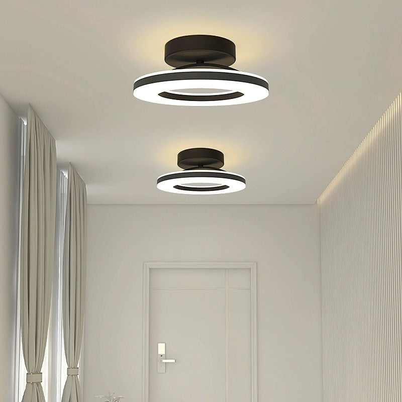 StrahlMetall: Modern Gold LED Ceiling Light – Decorative & Durable for Hallway, Dining Room & Living Room