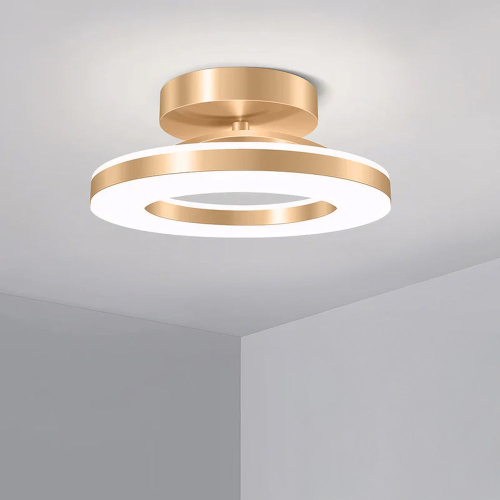StrahlMetall: Modern Gold LED Ceiling Light – Decorative & Durable for Hallway, Dining Room & Living Room