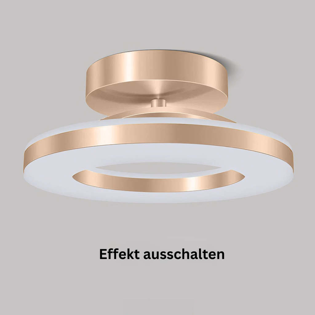 StrahlMetall: Modern Gold LED Ceiling Light – Decorative & Durable for Hallway, Dining Room & Living Room