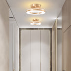 StrahlMetall: Modern Gold LED Ceiling Light – Decorative & Durable for Hallway, Dining Room & Living Room