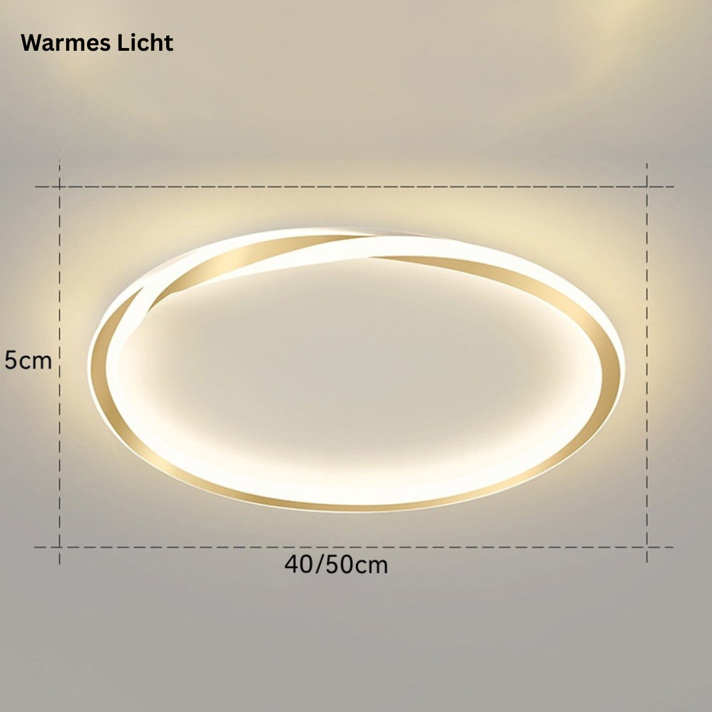 StrahlNacht: Modern LED Ceiling Light Round Flat – Stylish & Cozy for Bedrooms & Living Areas