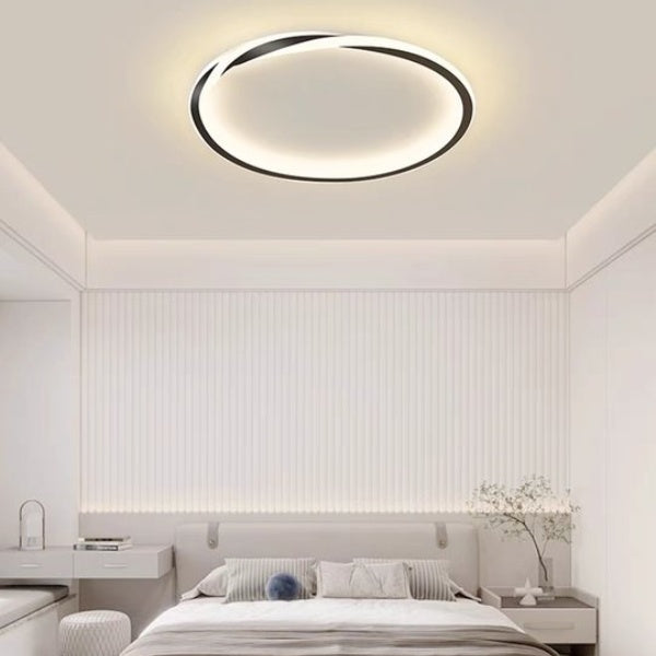 StrahlNacht: Modern LED Ceiling Light Round Flat – Stylish & Cozy for Bedrooms & Living Areas