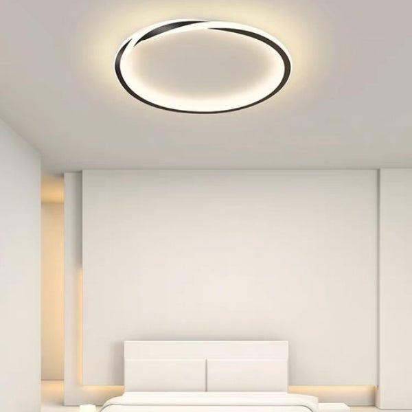 StrahlNacht: Modern LED Ceiling Light Round Flat – Stylish & Cozy for Bedrooms & Living Areas