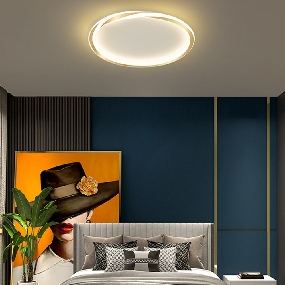 StrahlNacht: Modern LED Ceiling Light Round Flat – Stylish & Cozy for Bedrooms & Living Areas