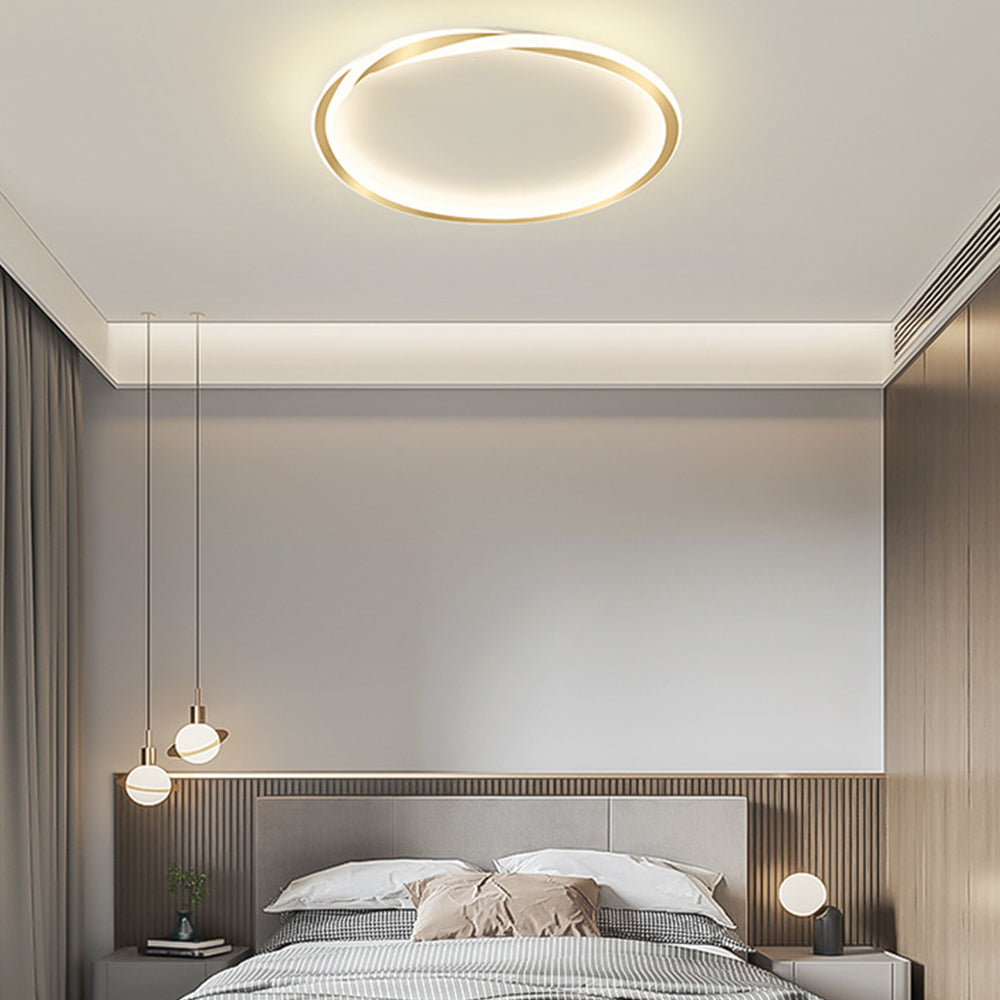 StrahlNacht: Modern LED Ceiling Light Round Flat – Stylish & Cozy for Bedrooms & Living Areas