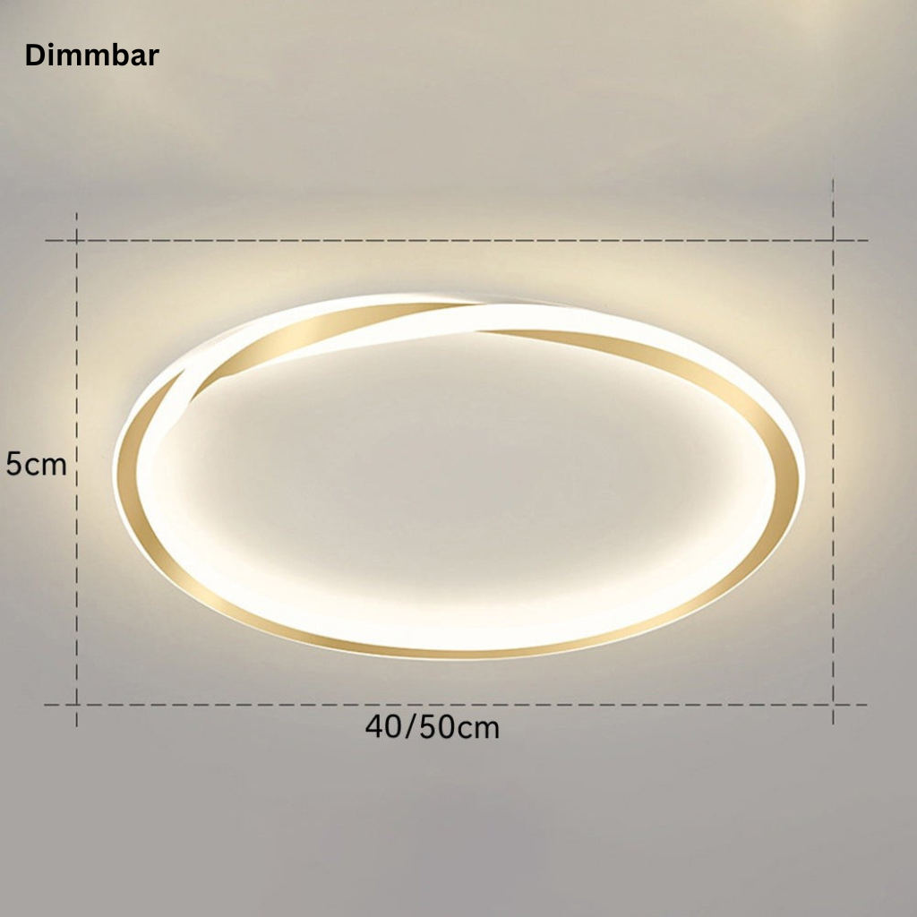 StrahlNacht: Modern LED Ceiling Light Round Flat – Stylish & Cozy for Bedrooms & Living Areas