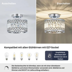 StrahlPrisma: Designer Crystal Ceiling Light Modern Round – Decorative & Functional for Living Room & Dining Room