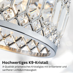 StrahlPrisma: Designer Crystal Ceiling Light Modern Round – Decorative & Functional for Living Room & Dining Room