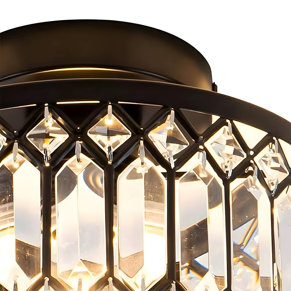 StrahlPrisma: Designer Crystal Ceiling Light Modern Round – Decorative & Functional for Living Room & Dining Room