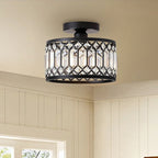 StrahlPrisma: Designer Crystal Ceiling Light Modern Round – Decorative & Functional for Living Room & Dining Room