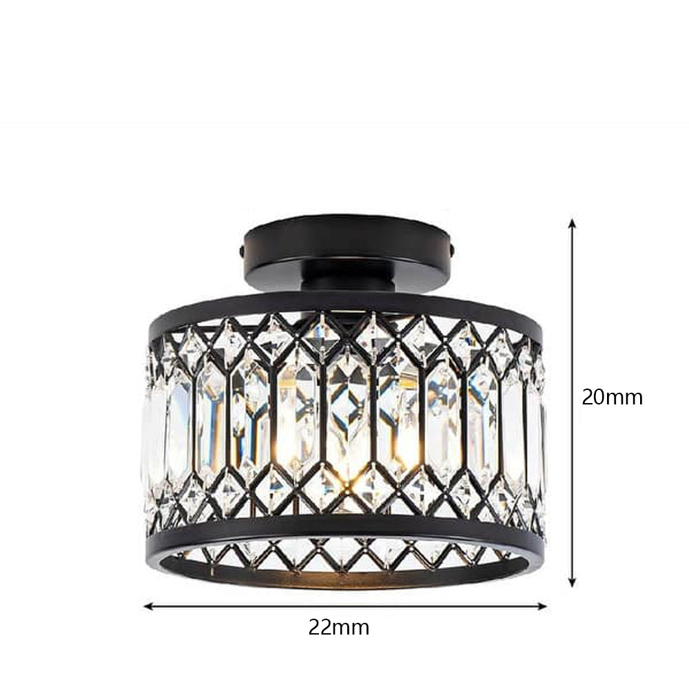 StrahlPrisma: Designer Crystal Ceiling Light Modern Round – Decorative & Functional for Living Room & Dining Room