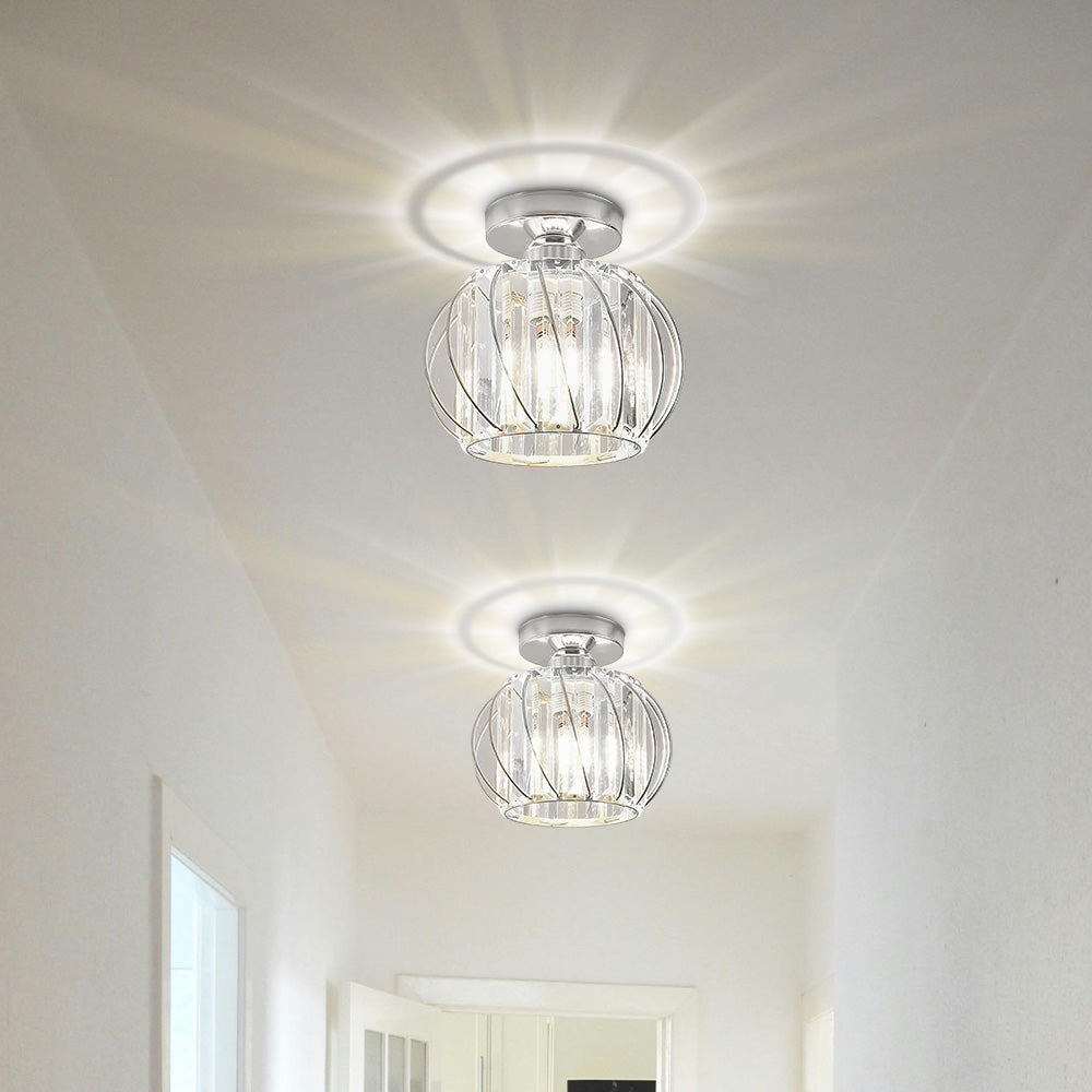 StrahlSatz: Modern Simple Glass Ceiling Light 2-Piece Set – Decorative & Energy Efficient for Hallways & Living Areas