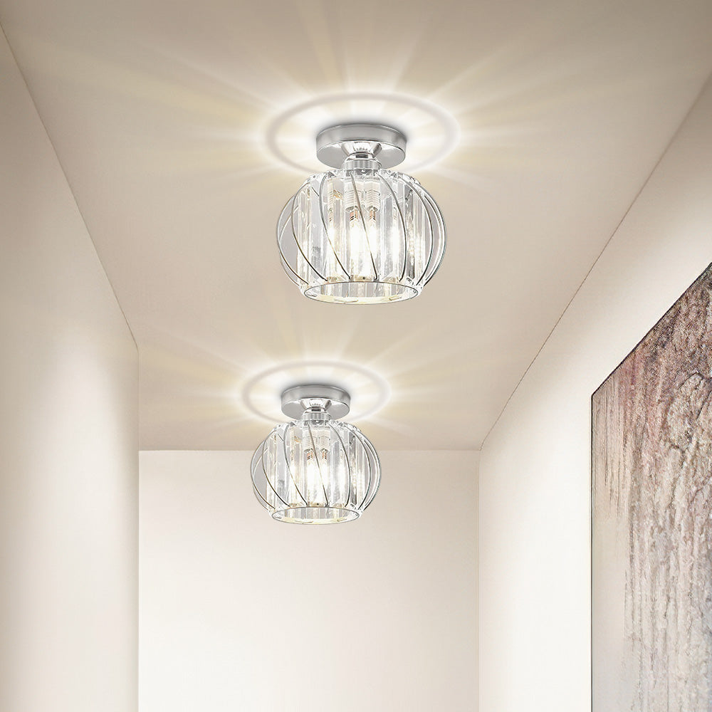 StrahlSatz: Modern Simple Glass Ceiling Light 2-Piece Set – Decorative & Energy Efficient for Hallways & Living Areas