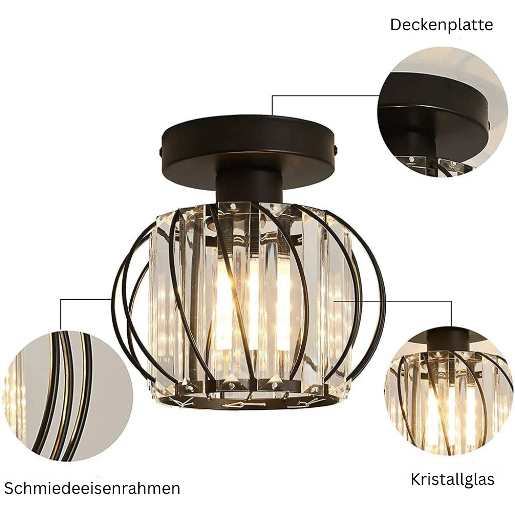 StrahlSatz: Modern Simple Glass Ceiling Light 2-Piece Set – Decorative & Energy Efficient for Hallways & Living Areas
