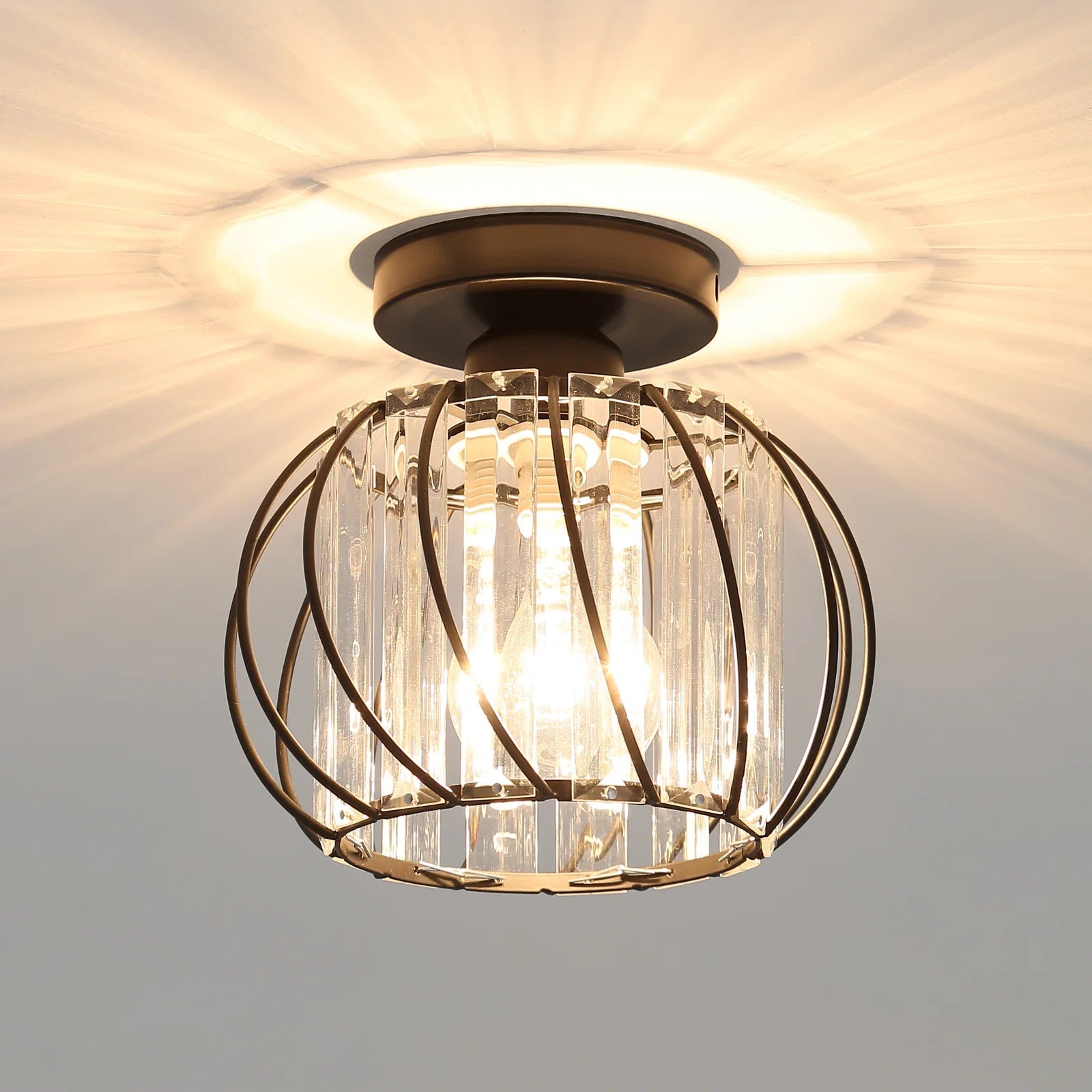 StrahlSatz: Modern Simple Glass Ceiling Light 2-Piece Set – Decorative & Energy Efficient for Hallways & Living Areas