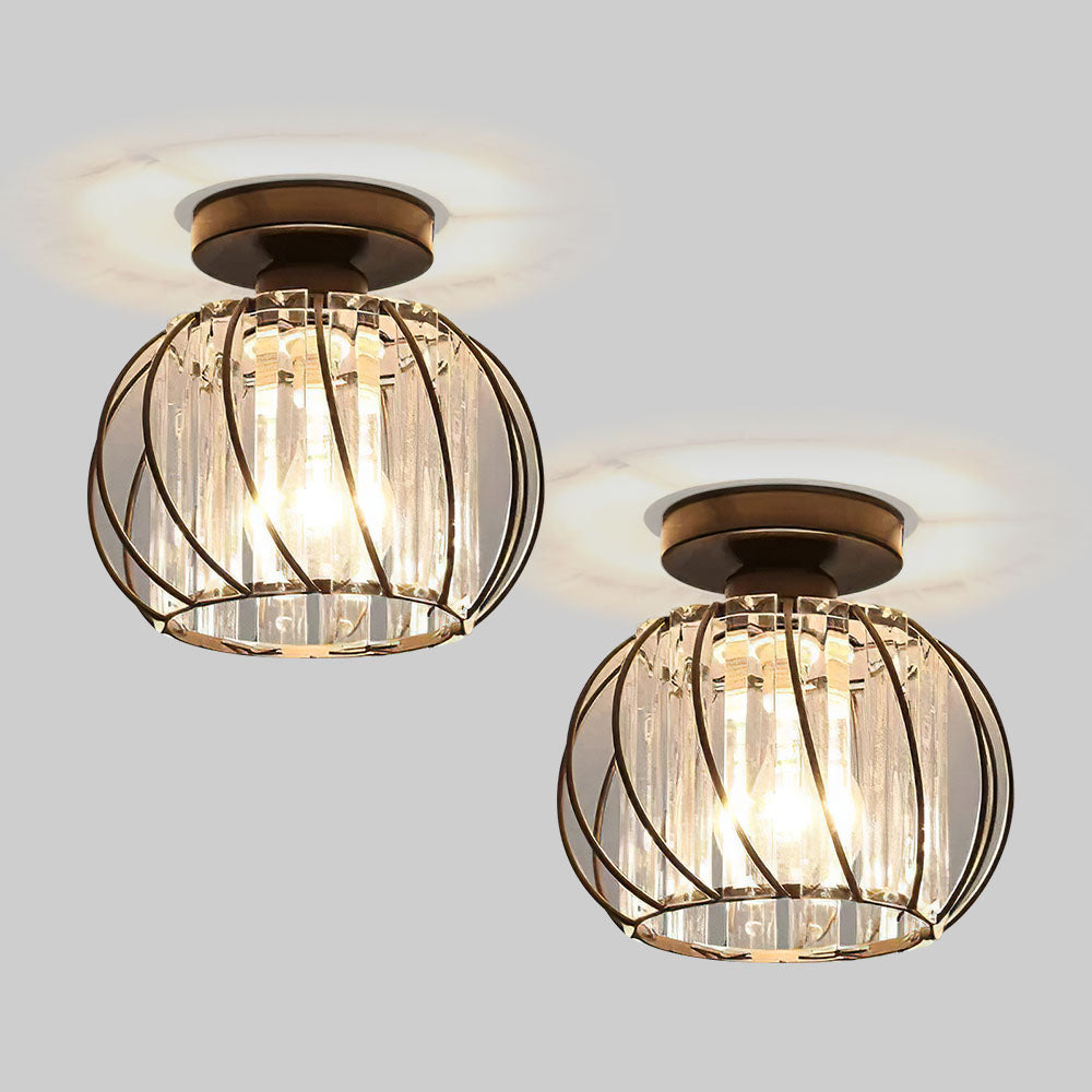 StrahlSatz: Modern Simple Glass Ceiling Light 2-Piece Set – Decorative & Energy Efficient for Hallways & Living Areas