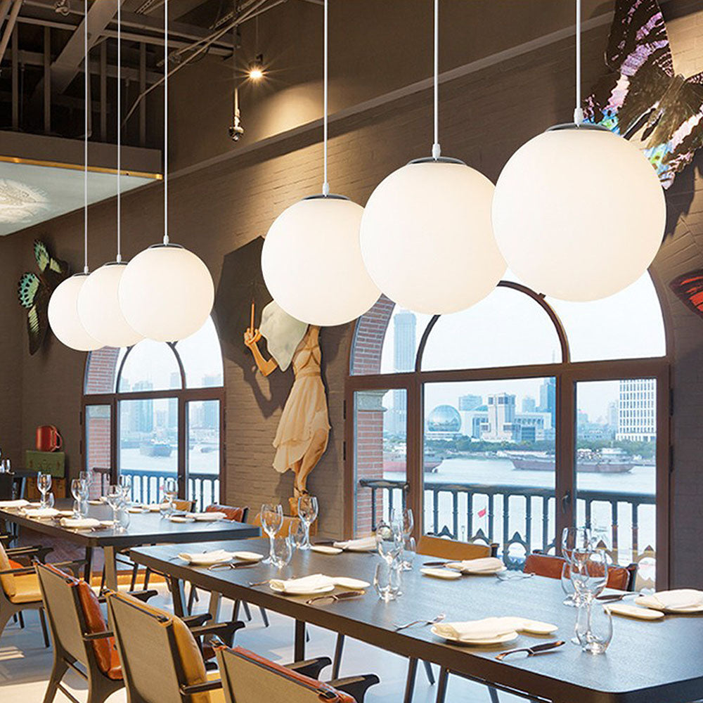 StrahlTafel: Modern Decorative & Energy-Efficient Glass Pendant Light for Dining Room & Kitchen