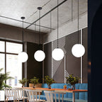 StrahlTafel: Modern Decorative & Energy-Efficient Glass Pendant Light for Dining Room & Kitchen