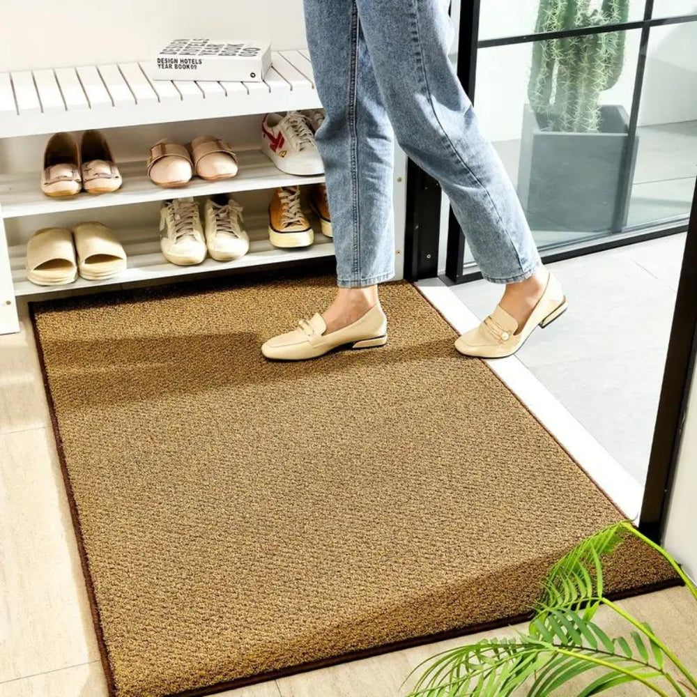 StrandWelle: Outdoor Doormat with Palm Pattern – Non-Slip, Weather-Resistant & Decorative for Front Door & Garage