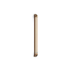 Reeded Glass Tube Wall Light, Curved Steel Accents